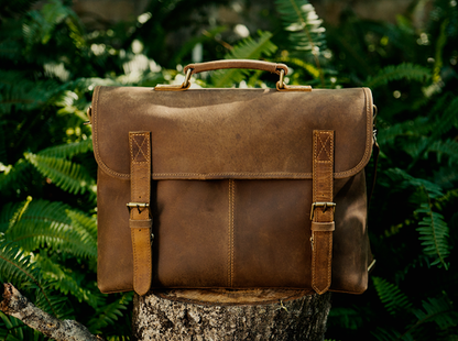 KBS Knives Crazy Horse Leather Messenger Bag