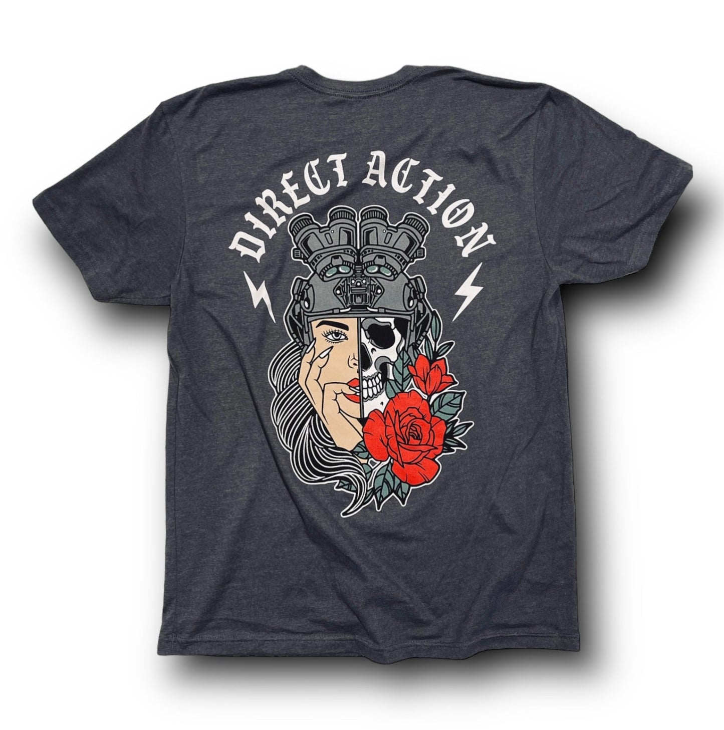 Direct Action Apparel "DEATH COMES" TEE (HEATHER METAL)