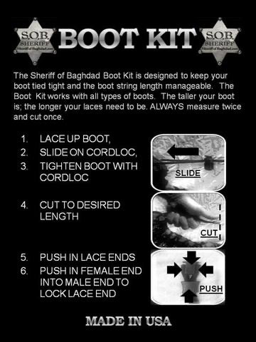 SOB Tactical Boot Kit  - Streamlined Boot Lace Management