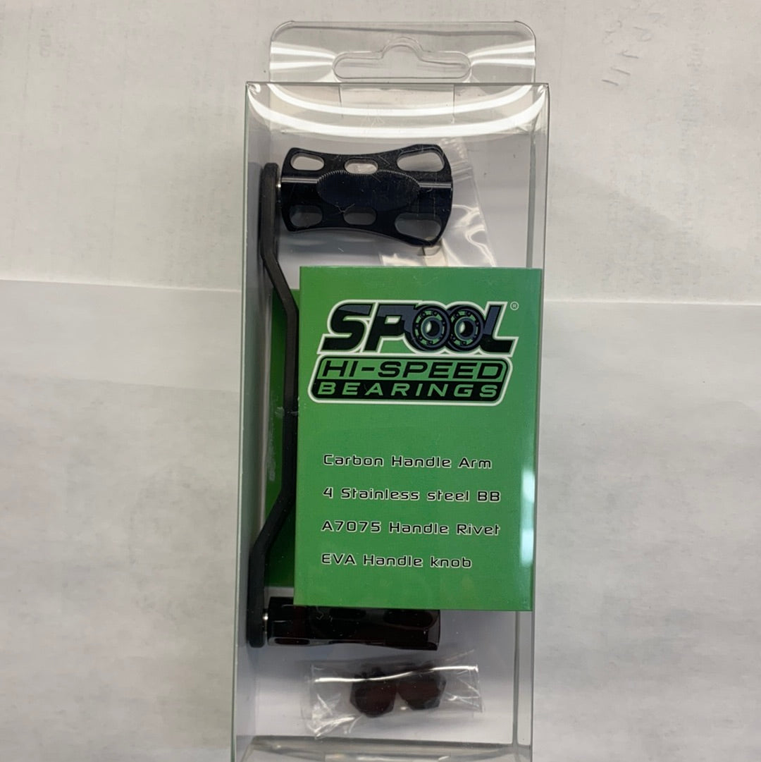 Hi-Speed Handles-Spool Speed Polished, Drilled Billet 95mm CF Handle