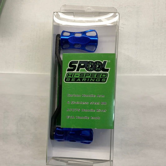 Hi-Speed Handles-Spool Speed Polished, Drilled Billet 95mm CF Handle