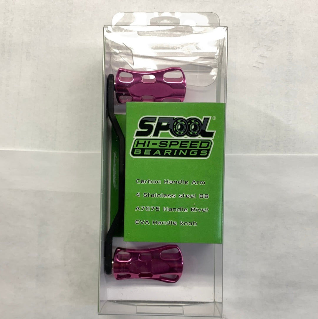 Hi-Speed Handles-Spool Speed Polished, Drilled Billet 95mm CF Handle