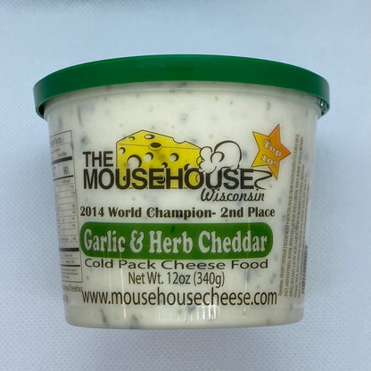 Mousehouse Cheesehaus Garlic & Herb Cheddar Spread, 12 oz