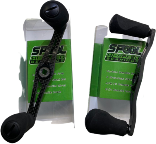 Hi-Speed Handle, 110 mm Spool Speed Solid Carbon Handle **NEW