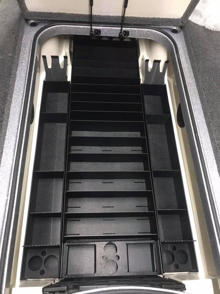 AMPD Marine NPDRANG0028 2015-2021 Ranger® Z521 C/L   FRONT DECK CENTER COMPARTMENT TACKLE STORAGE TRAY SYSTEM