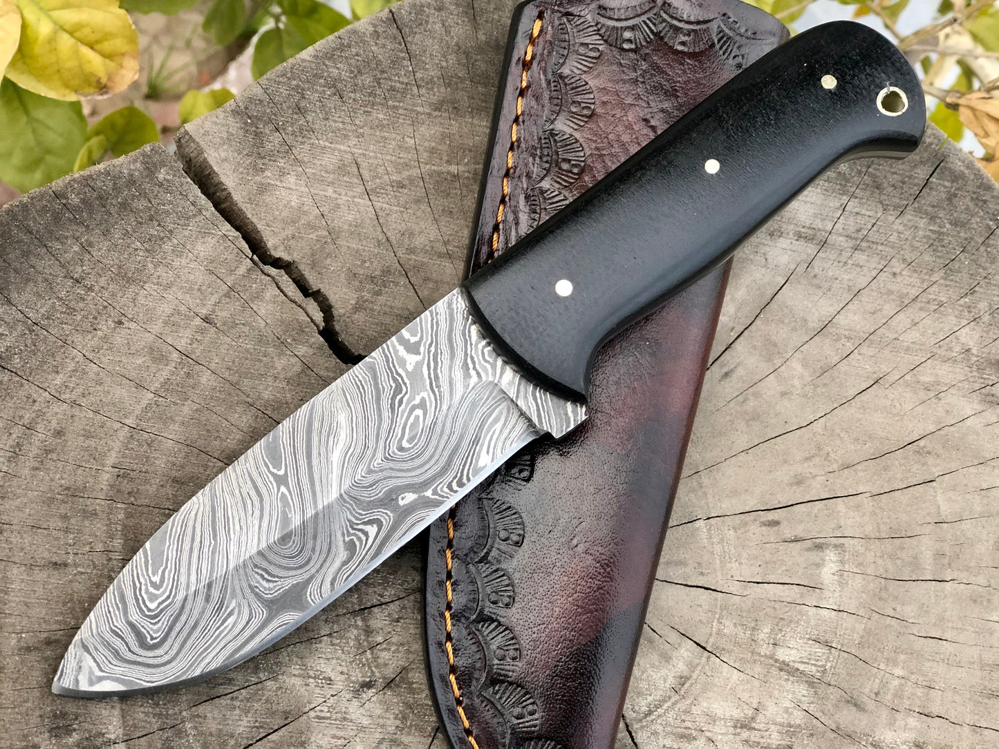 KBS Knives Store Damascus Steel Camping Knife
