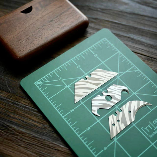 Stinger Survival Tools Laser Engraved Utility Edges, Tool Replacements - Tiger Pattern