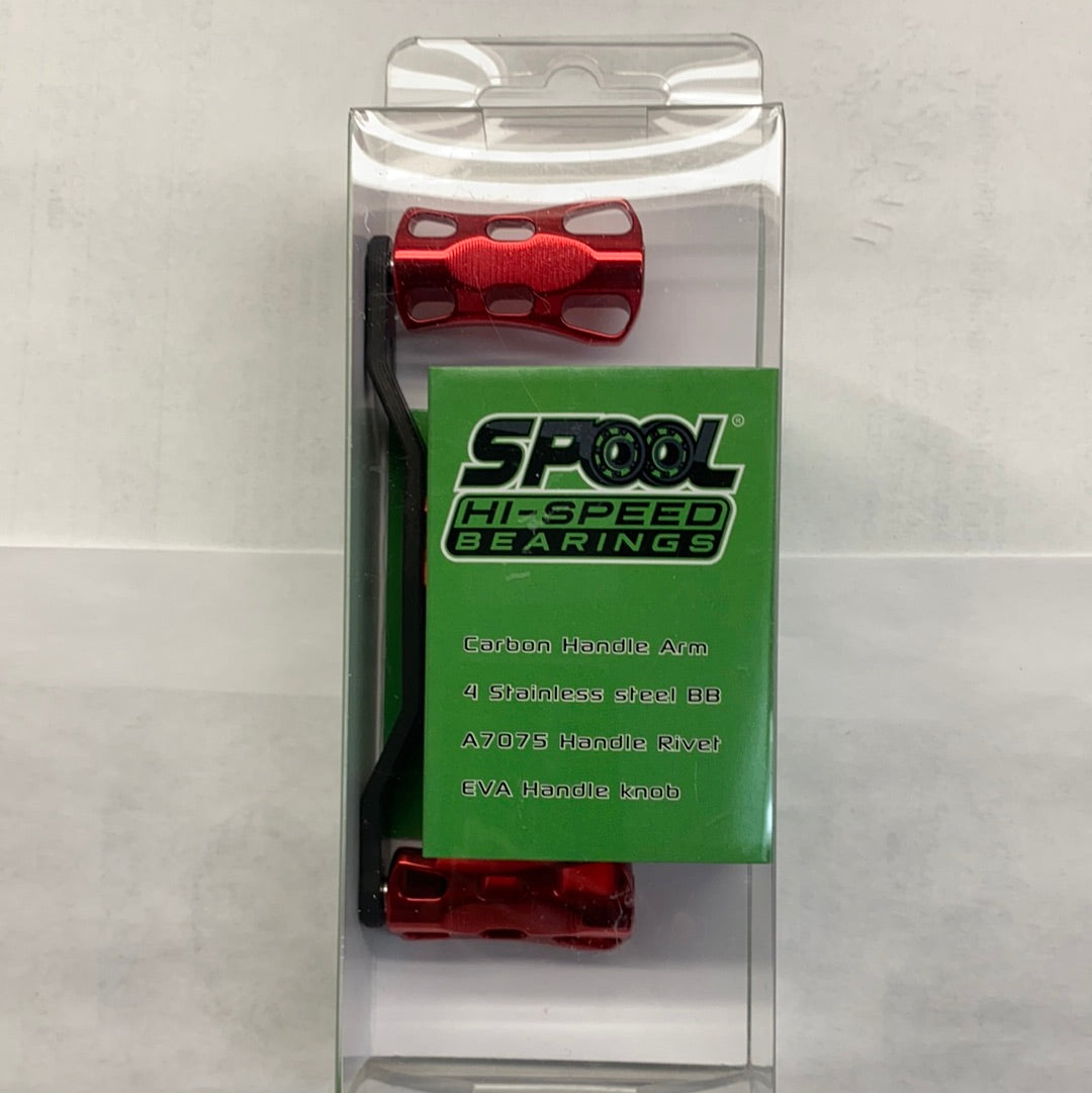 Hi-Speed Handles-Spool Speed Polished, Drilled Billet 95mm CF Handle