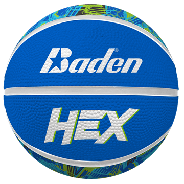 Baden Sports Micro Mini Rubber Basketball Hex BL/LIME/WHT