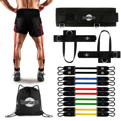 HoopsKing Vertical Jump Trainer Resistance Bands | Waist to Heels