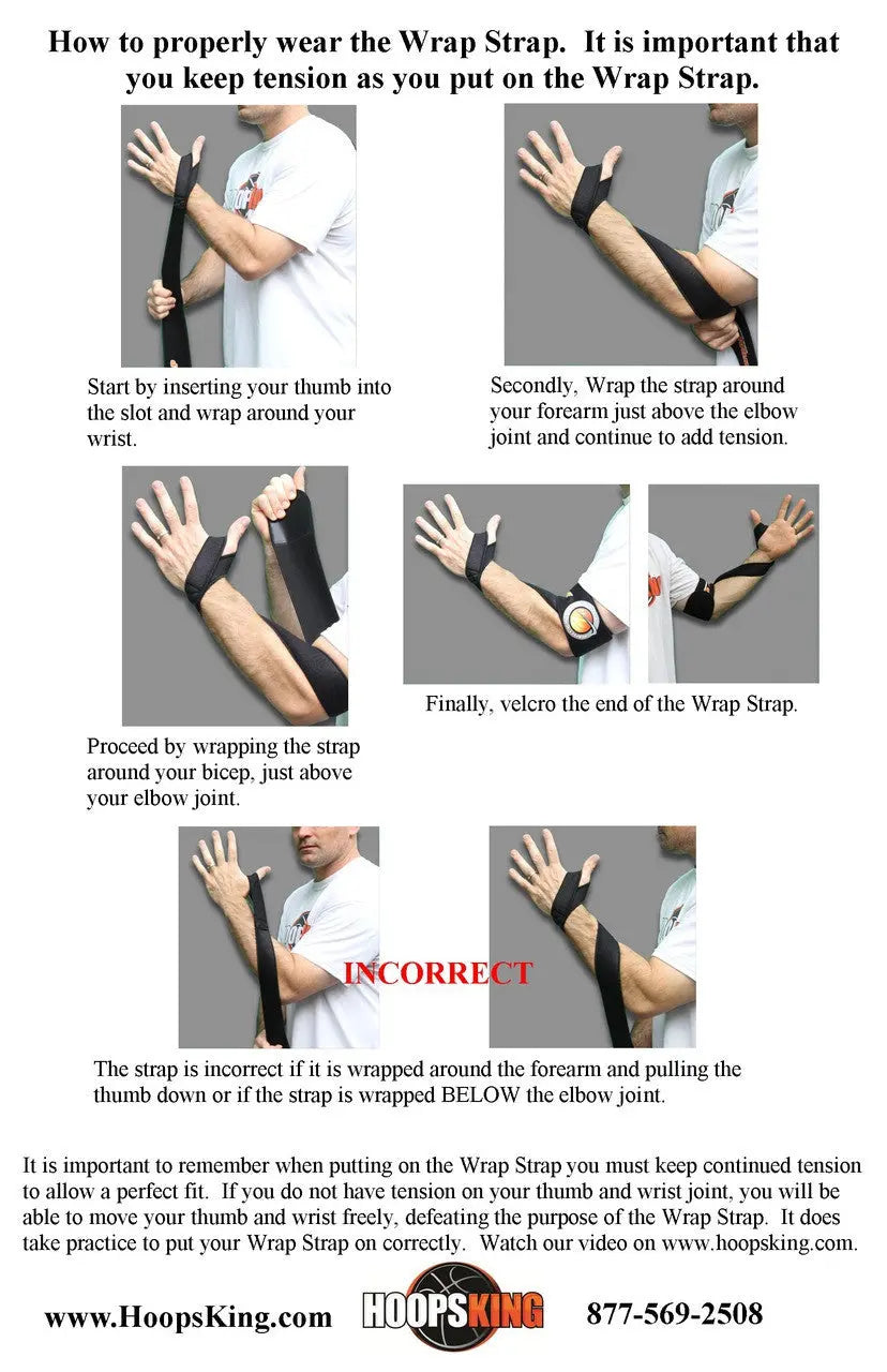 HoopsKing Wrap Strap (Off Hand) | Basketball Shooting Aid