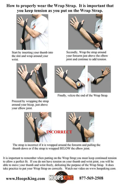 HoopsKing Wrap Strap (Off Hand) | Basketball Shooting Aid