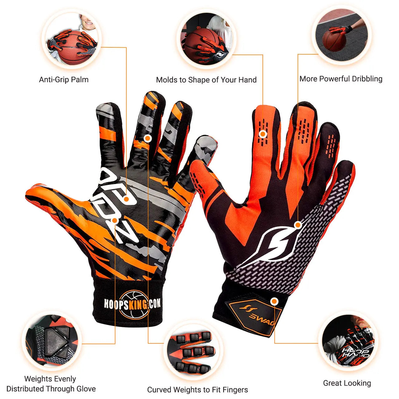 Hoop Handz Weighted Basketball Gloves | Heavy | Increase Hand Speed