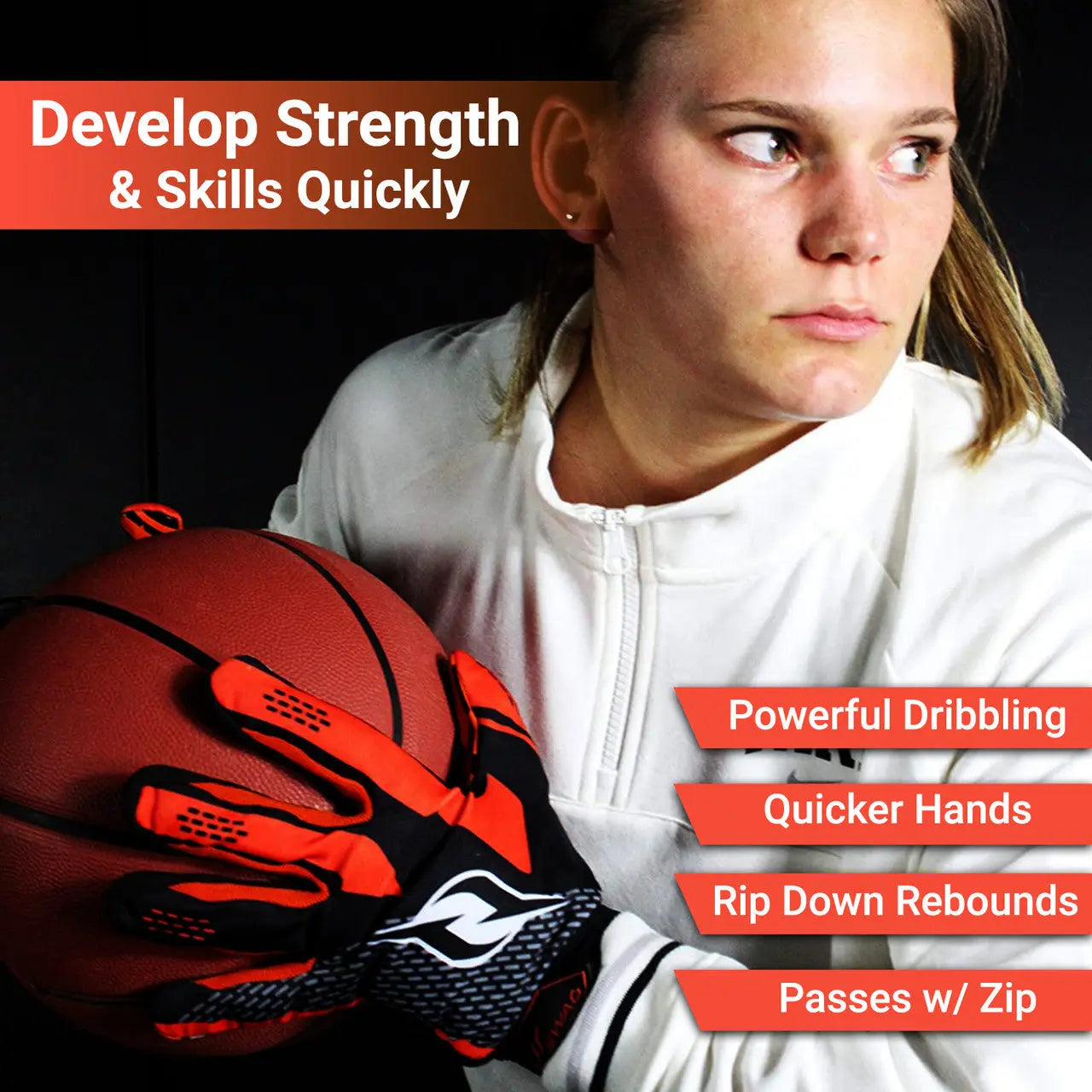 Hoop Handz Weighted Basketball Gloves | Heavy | Increase Hand Speed