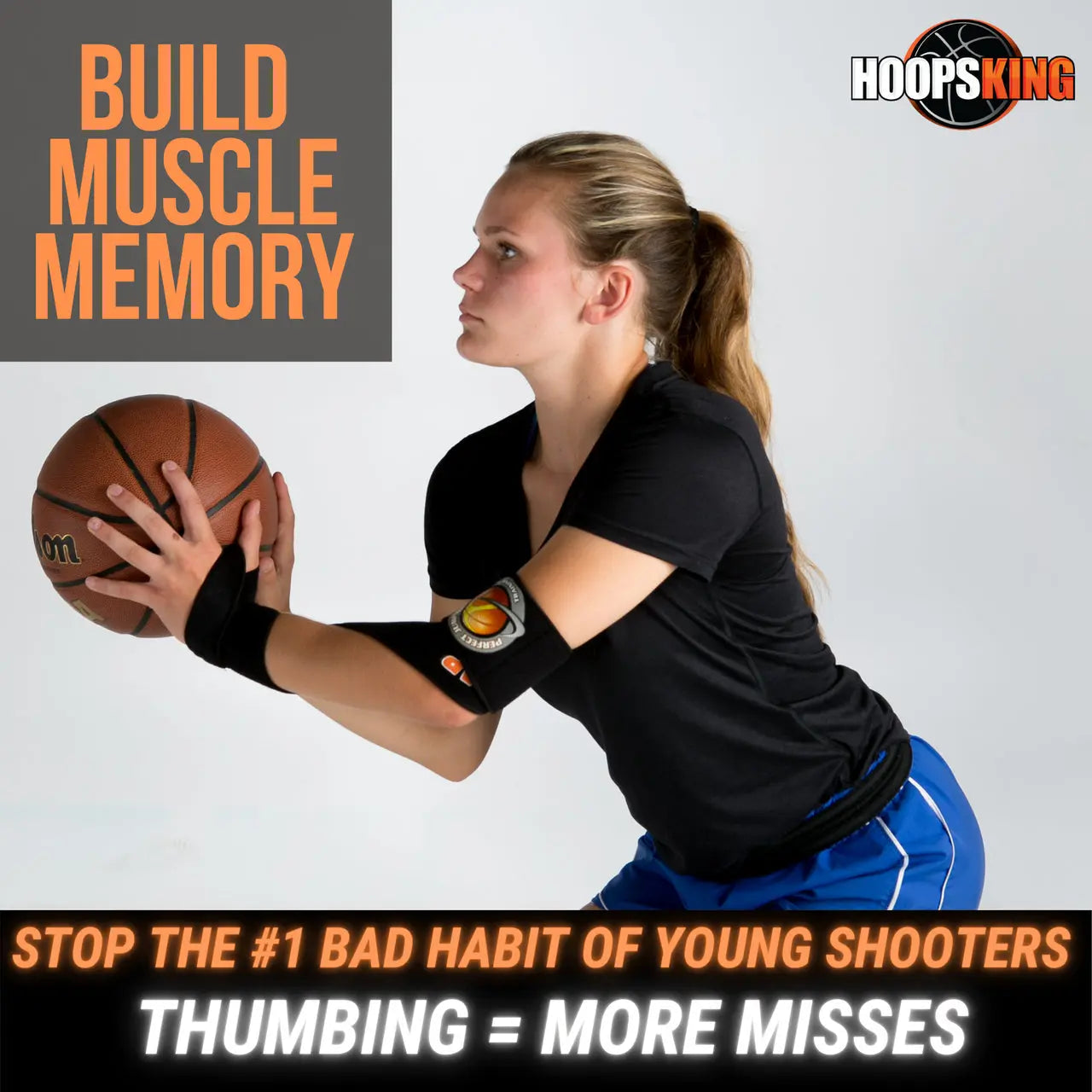 HoopsKing Wrap Strap (Off Hand) | Basketball Shooting Aid