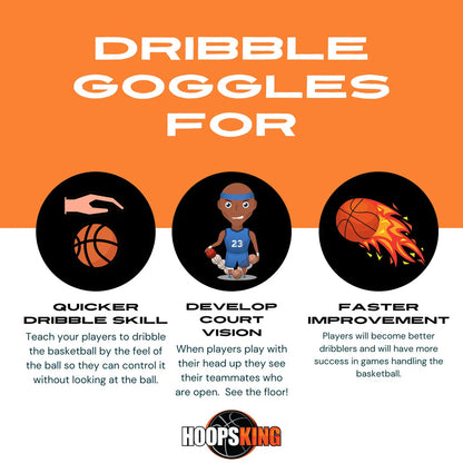 HoopsKing Basketball Dribble Goggles | Blinders Specs | Soccer