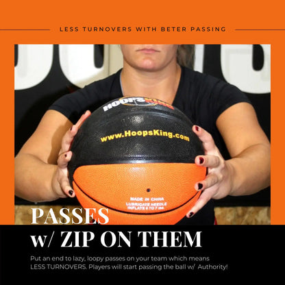 HoopsKing Weighted Indoor Basketball for Training (Men or Women) |29.5" & 28.5"