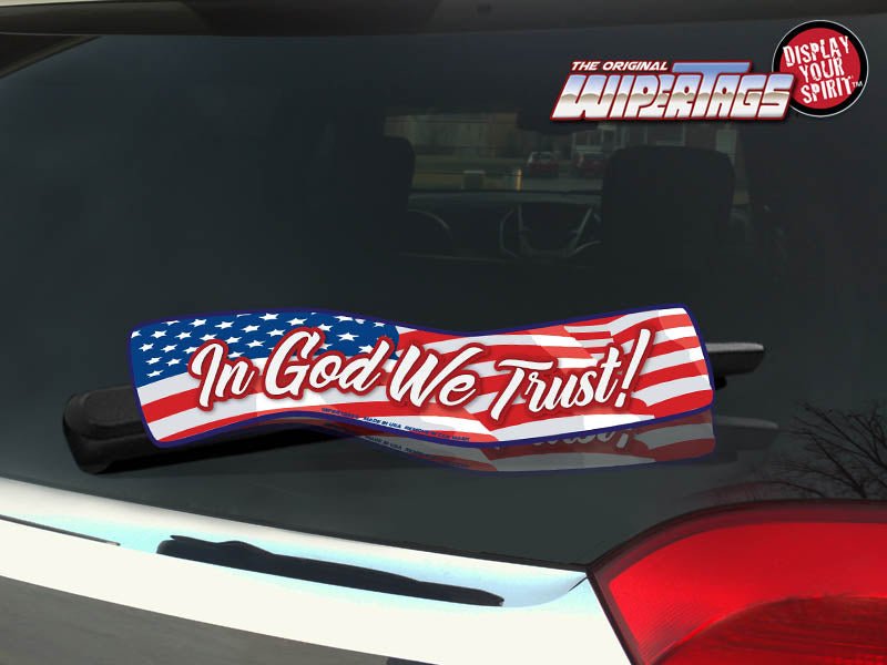 In God We Trust Flag WiperTag - Angler's Pro Tackle & Outdoors