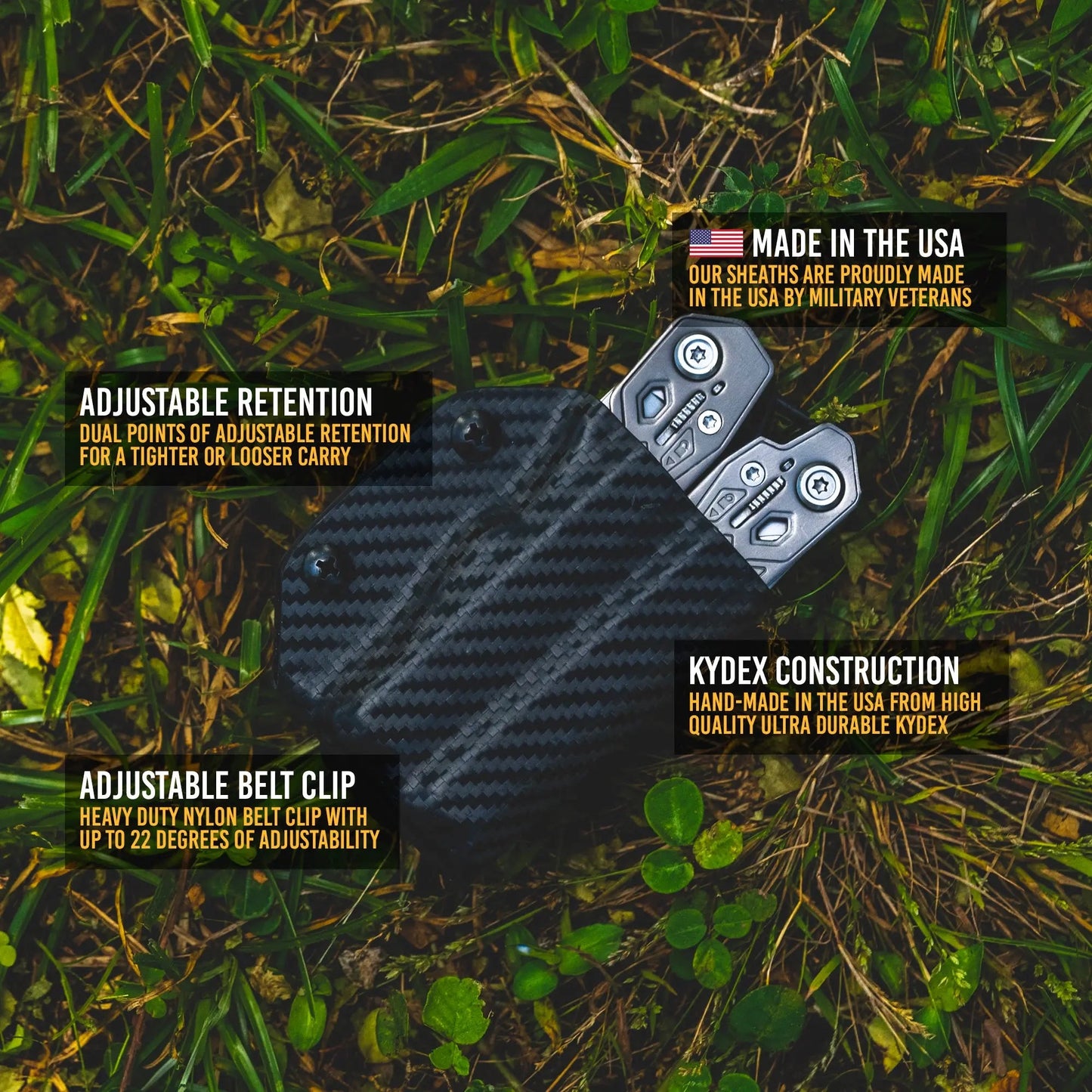 Clip & Carry Kydex Sheath for the Gerber Truss