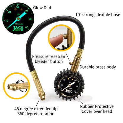 Jaco ElitePro™ Tire Pressure Gauge - 60 PSI