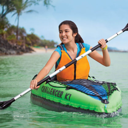 Intex Challenger K1 1 - Person Inflatable Sporty Kayak + Oars And Pump | 68305EP - Angler's Pro Tackle & Outdoors
