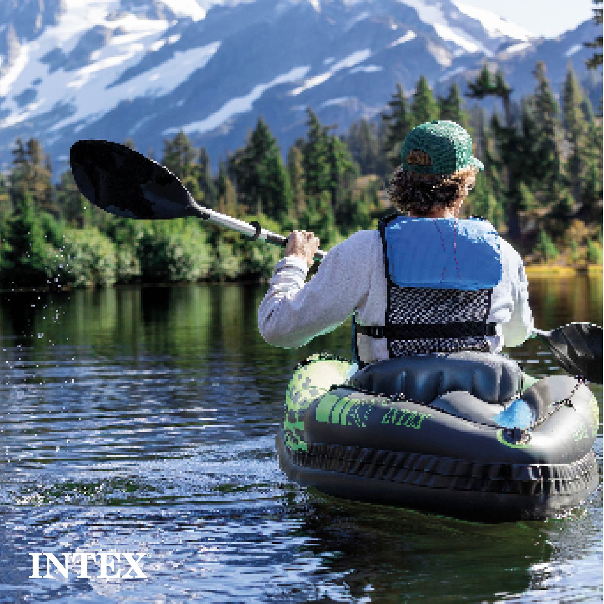 Intex Challenger K1 1 - Person Inflatable Sporty Kayak w/ Oars And Pump (2 Pack) - Angler's Pro Tackle & Outdoors
