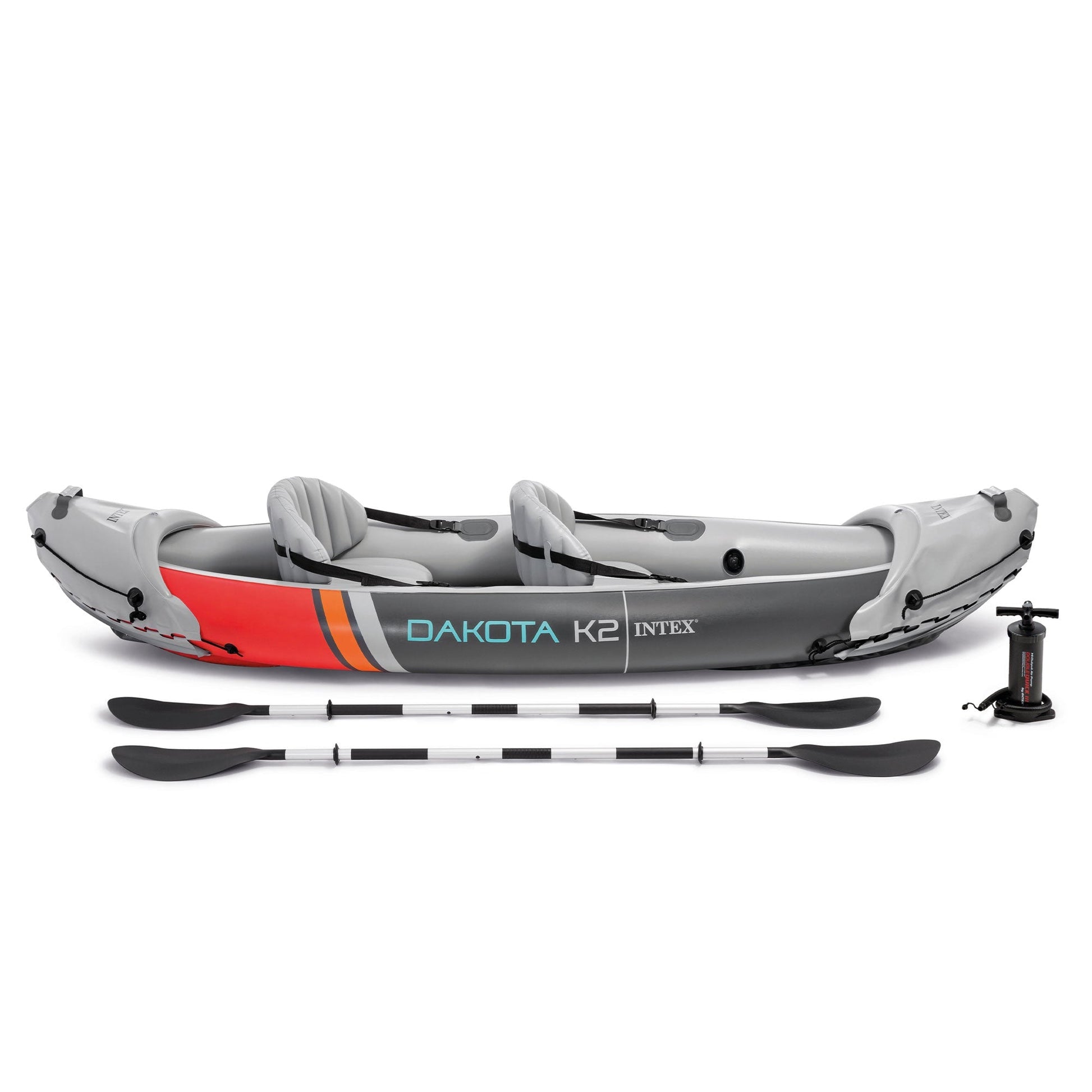 Intex Dakota K2 2 Person Vinyl Inflatable Kayak and Accessory Kit w/ Oars & Pump - Angler's Pro Tackle & Outdoors