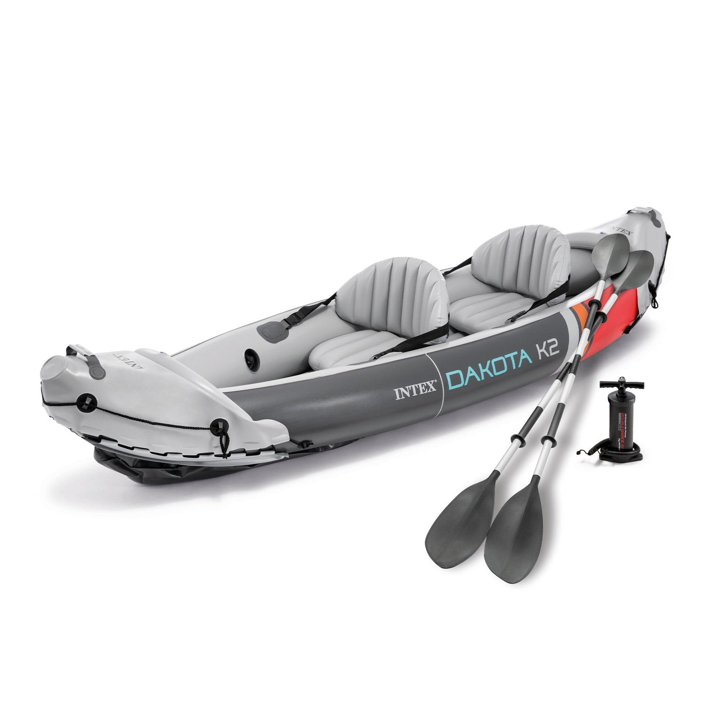 Intex Dakota K2 2 Person Vinyl Inflatable Kayak and Accessory Kit w/ Oars & Pump - Angler's Pro Tackle & Outdoors