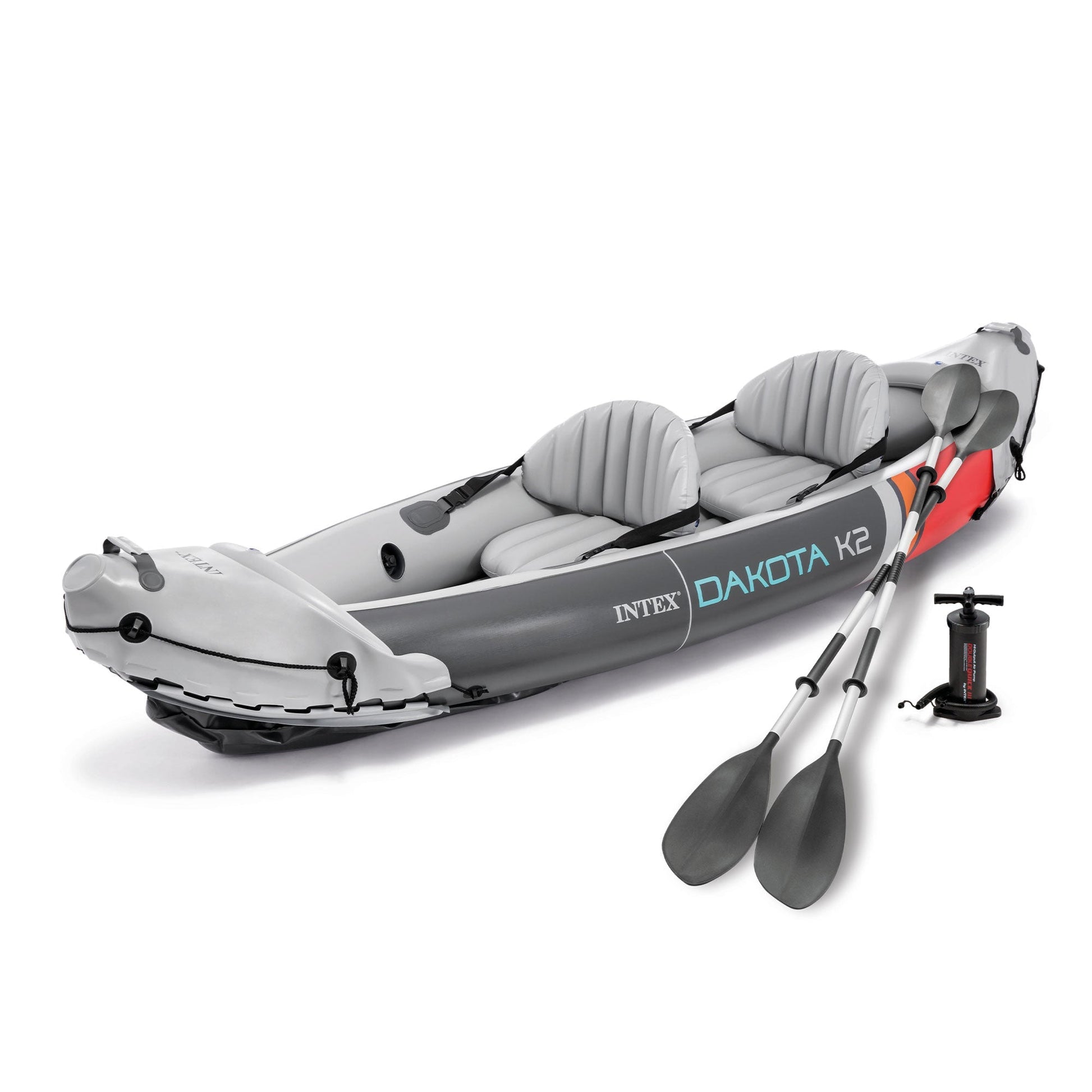 Intex Dakota K2 2 Person Vinyl Inflatable Kayak and Accessory Kit w/ Oars & Pump - Angler's Pro Tackle & Outdoors