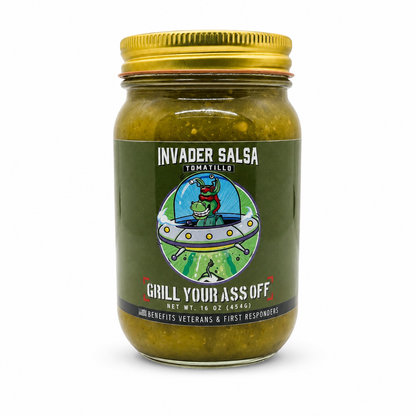 Grill Your Ass Off Invader Tomatillo Salsa
