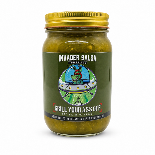 Grill Your Ass Off Invader Tomatillo Salsa
