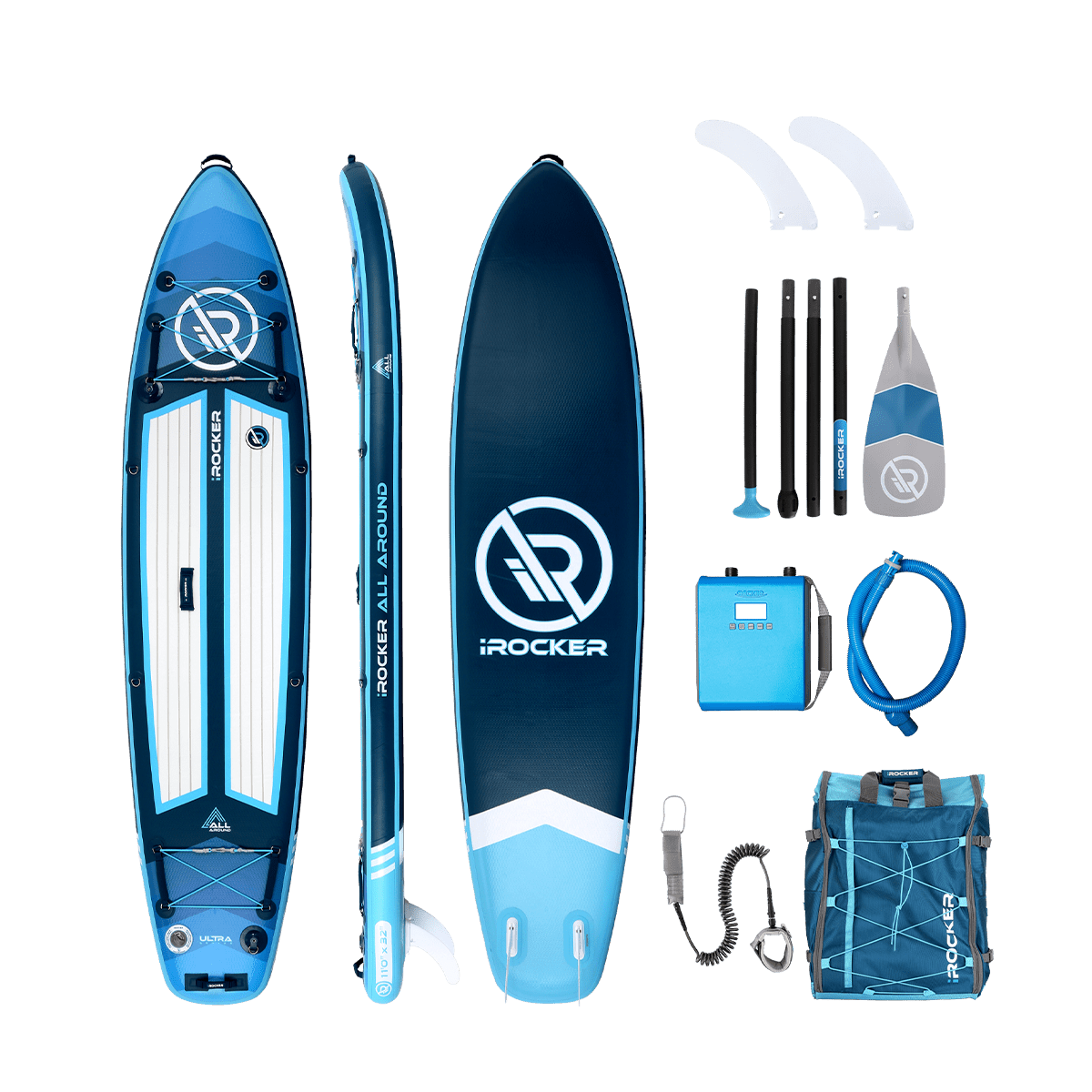 iROCKER ALL AROUND 11' ULTRA™ 2.0 Inflatable Paddle Board - Angler's Pro Tackle & Outdoors