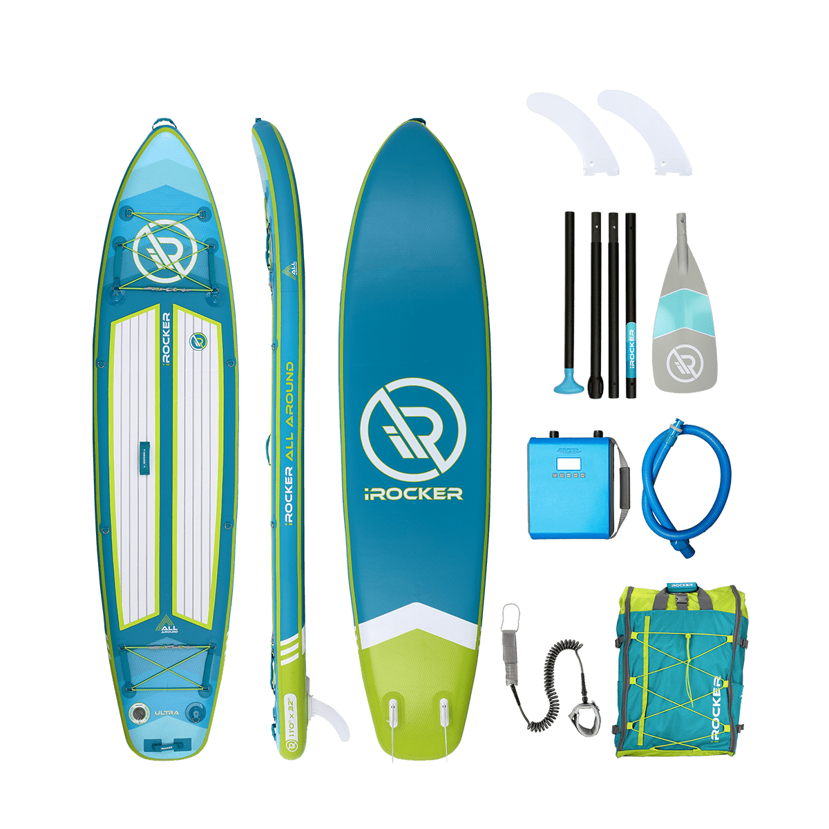 iROCKER ALL AROUND 11' ULTRA™ 2.0 Inflatable Paddle Board - Angler's Pro Tackle & Outdoors