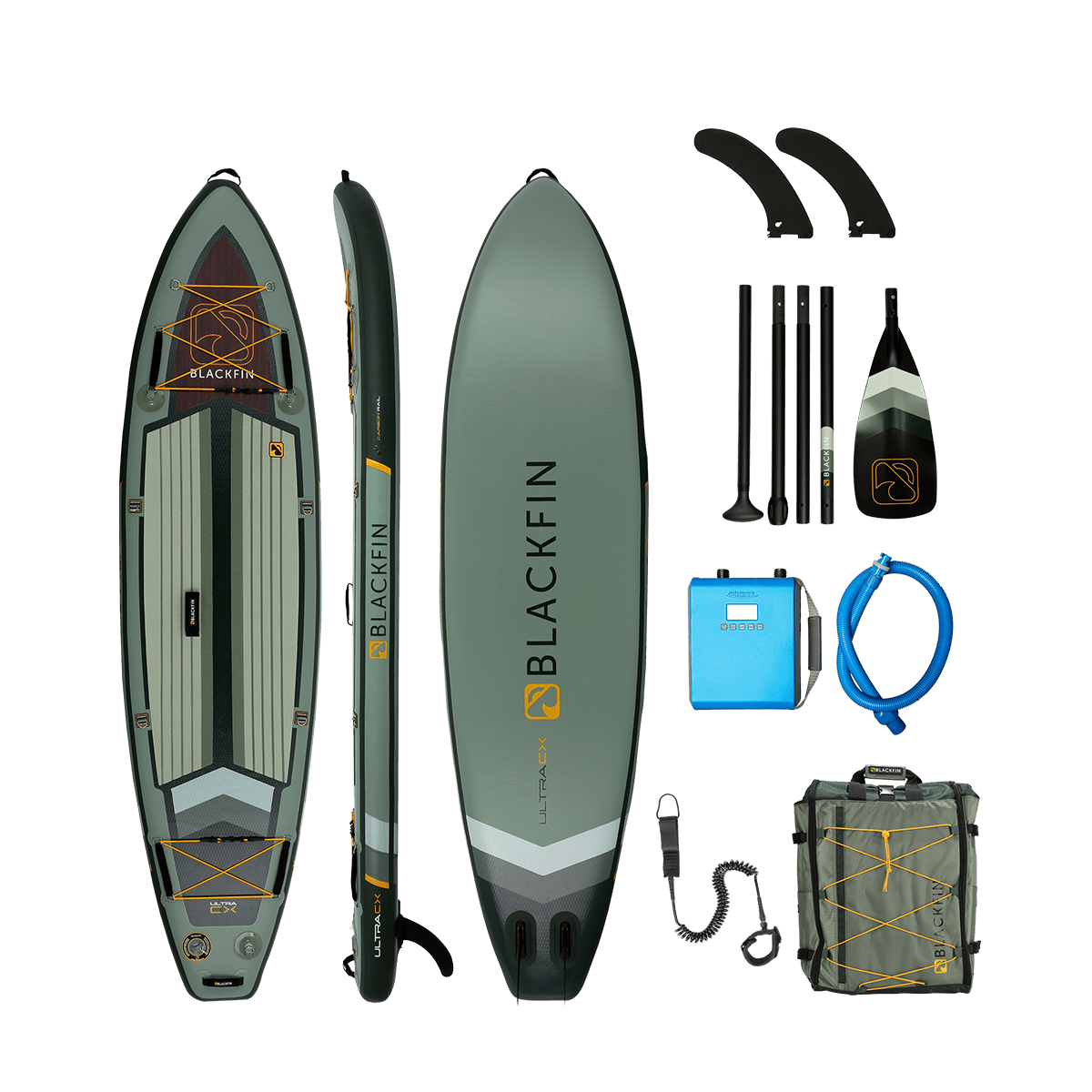 iROCKER BLACKFIN CX 10'6" ULTRA™ Inflatable Paddle Board - Angler's Pro Tackle & Outdoors