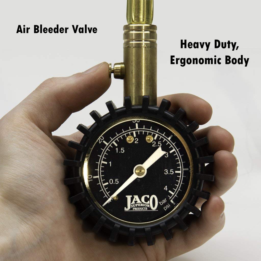 Jaco BikePro™ Presta Tire Pressure Gauge - 60 PSI | Presta & Schrader (Mountain Bikes) - Angler's Pro Tackle & Outdoors