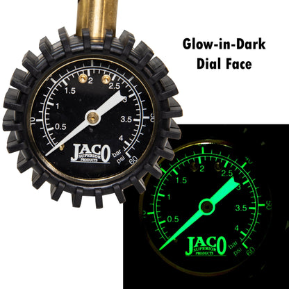 Jaco BikePro™ Presta Tire Pressure Gauge - 60 PSI | Presta & Schrader (Mountain Bikes) - Angler's Pro Tackle & Outdoors