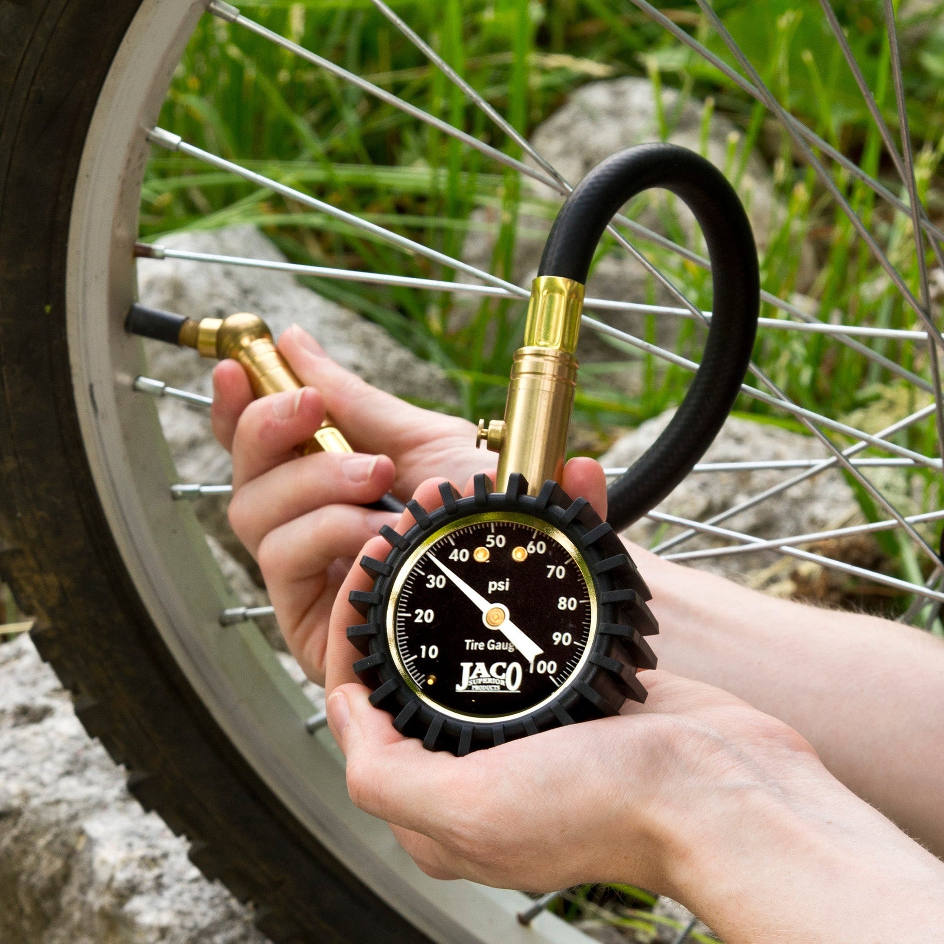 Jaco ElitePro™ Tire Pressure Gauge - 100 PSI - Angler's Pro Tackle & Outdoors