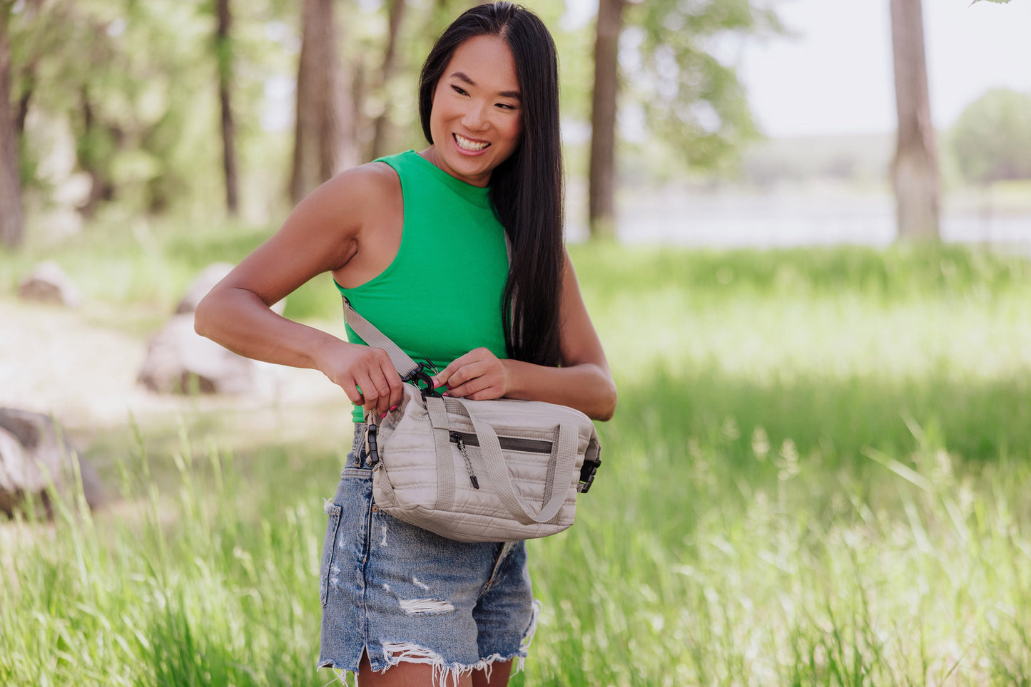 Picnic Time  Midday Quilted Washable Insulated Lunch Bag