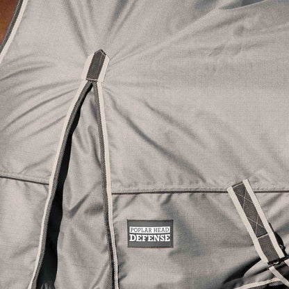 Jeffers Poplar Head "Defense" 1680 Denier Turnout Blanket with High Neck, 240 Gram, Plymouth Brown
