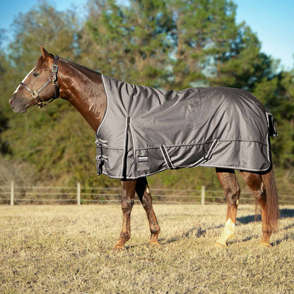 Jeffers Poplar Head "Defense" 1680 Denier Turnout Blanket with High Neck, 240 Gram, Plymouth Brown