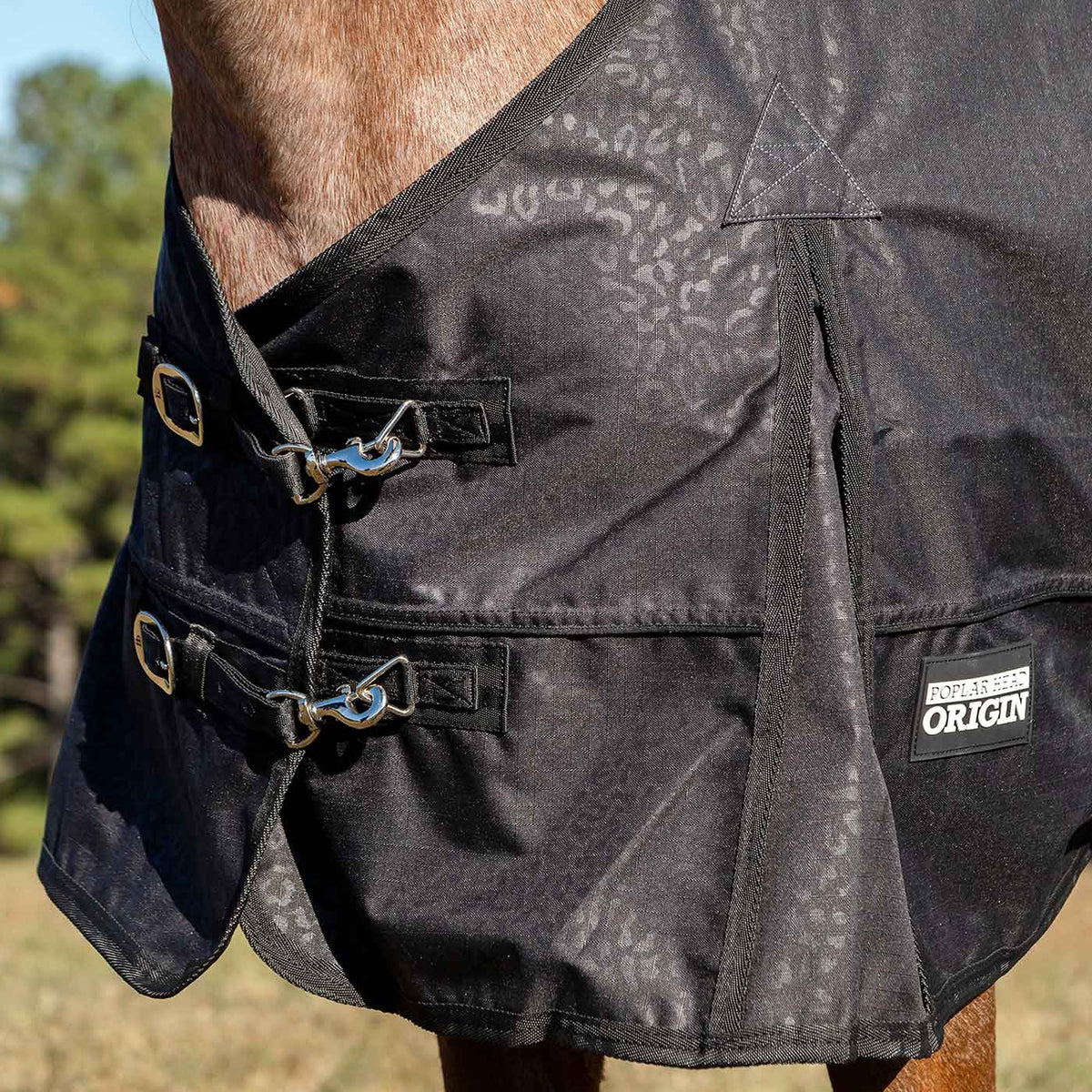 Jeffers Poplar Head "Origin" 600D Medium Weight Turnout Blanket, 240g | Waterproof & Breathable Horse Blanket