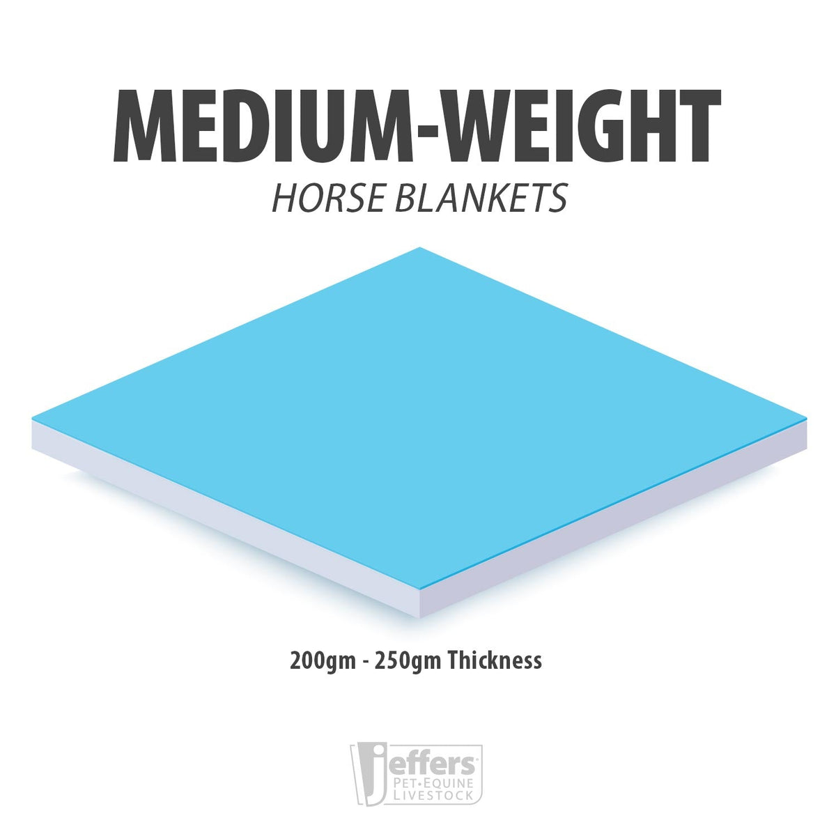 Jeffers Poplar Head "Refuge" 1200D Medium Weight Turnout Blanket, 240g - Waterproof, Breathable Horse Blanket