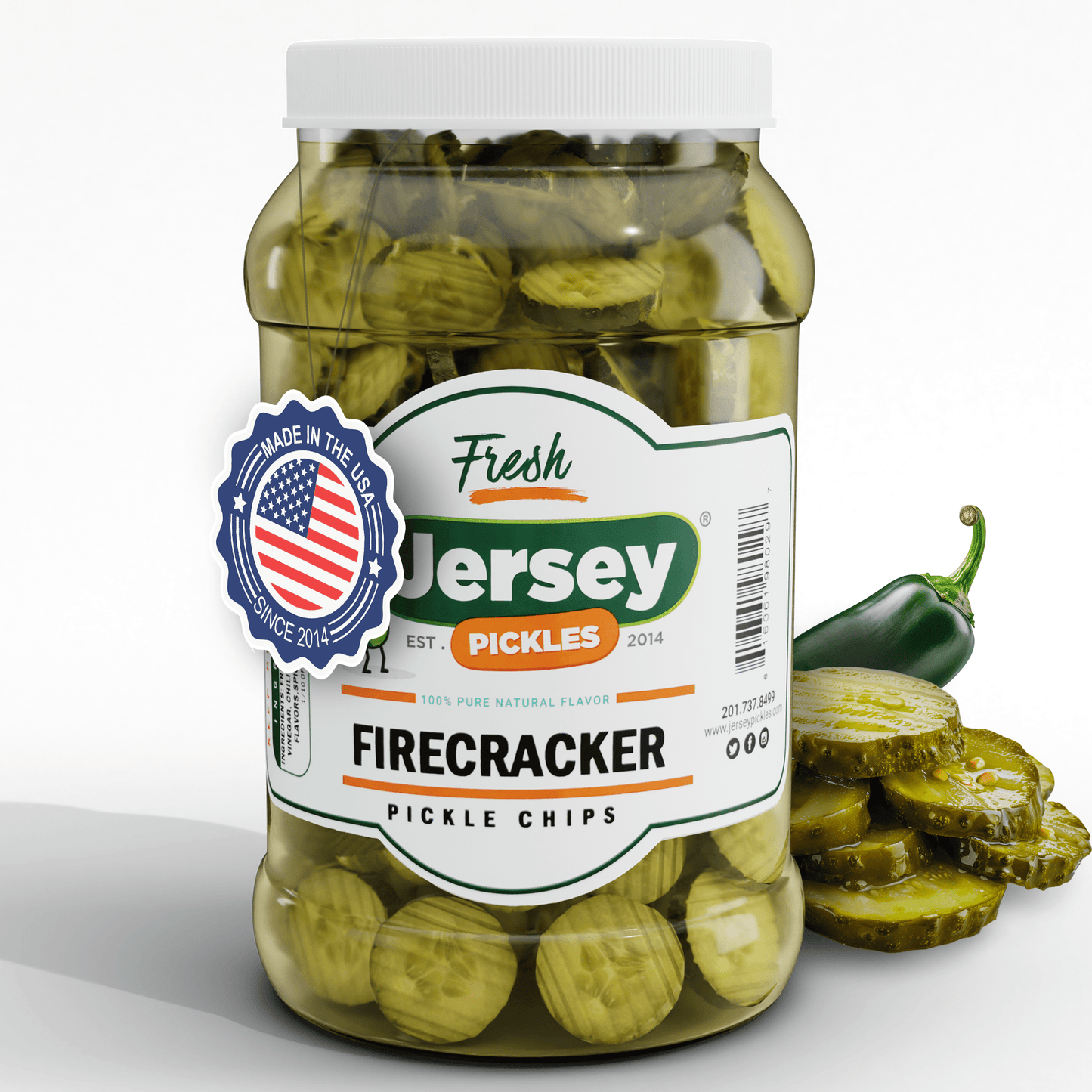 Jersey Pickles Firecracker: Mild Hot Pickle Chips - Angler's Pro Tackle & Outdoors