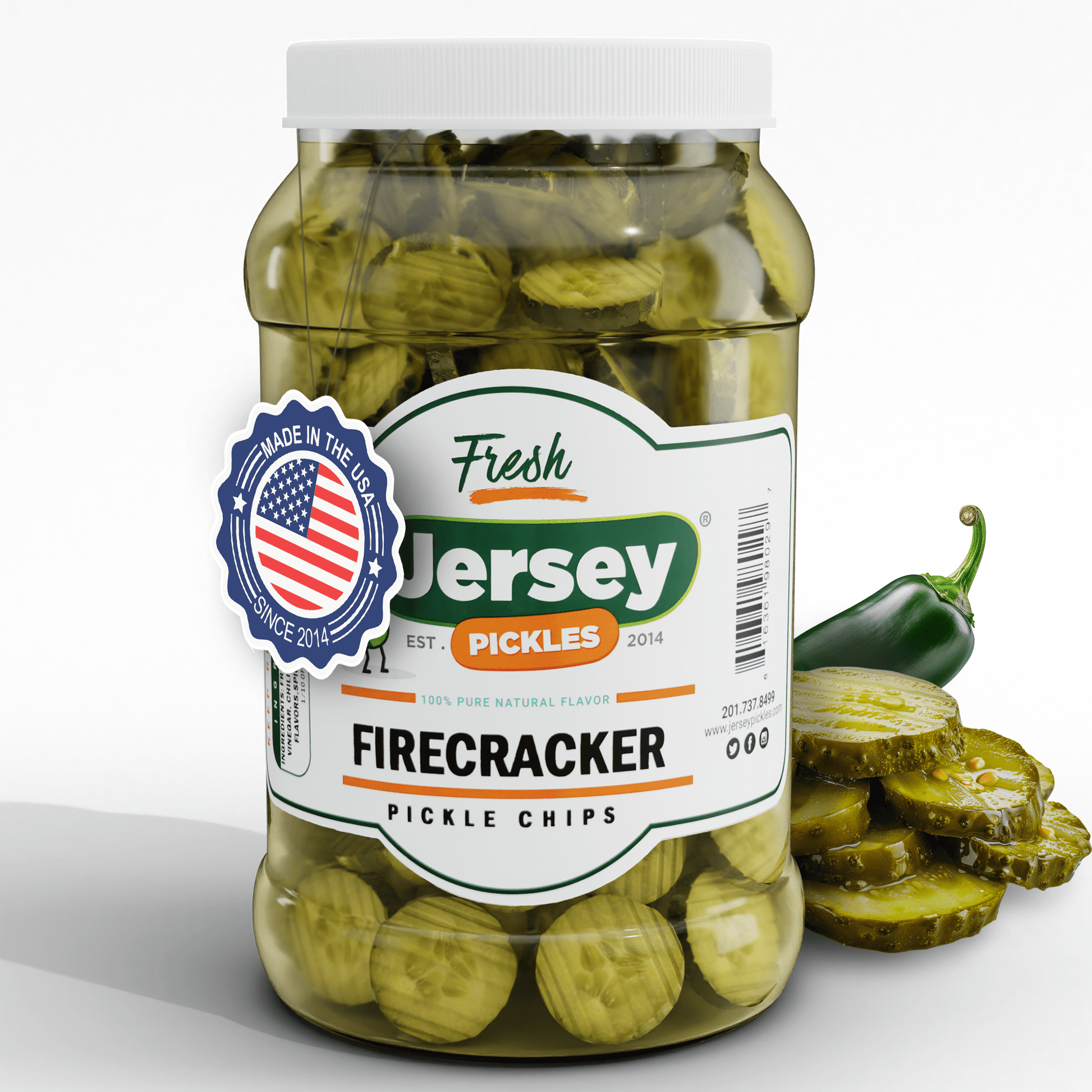 Jersey Pickles Firecracker: Mild Hot Pickle Chips - Angler's Pro Tackle & Outdoors