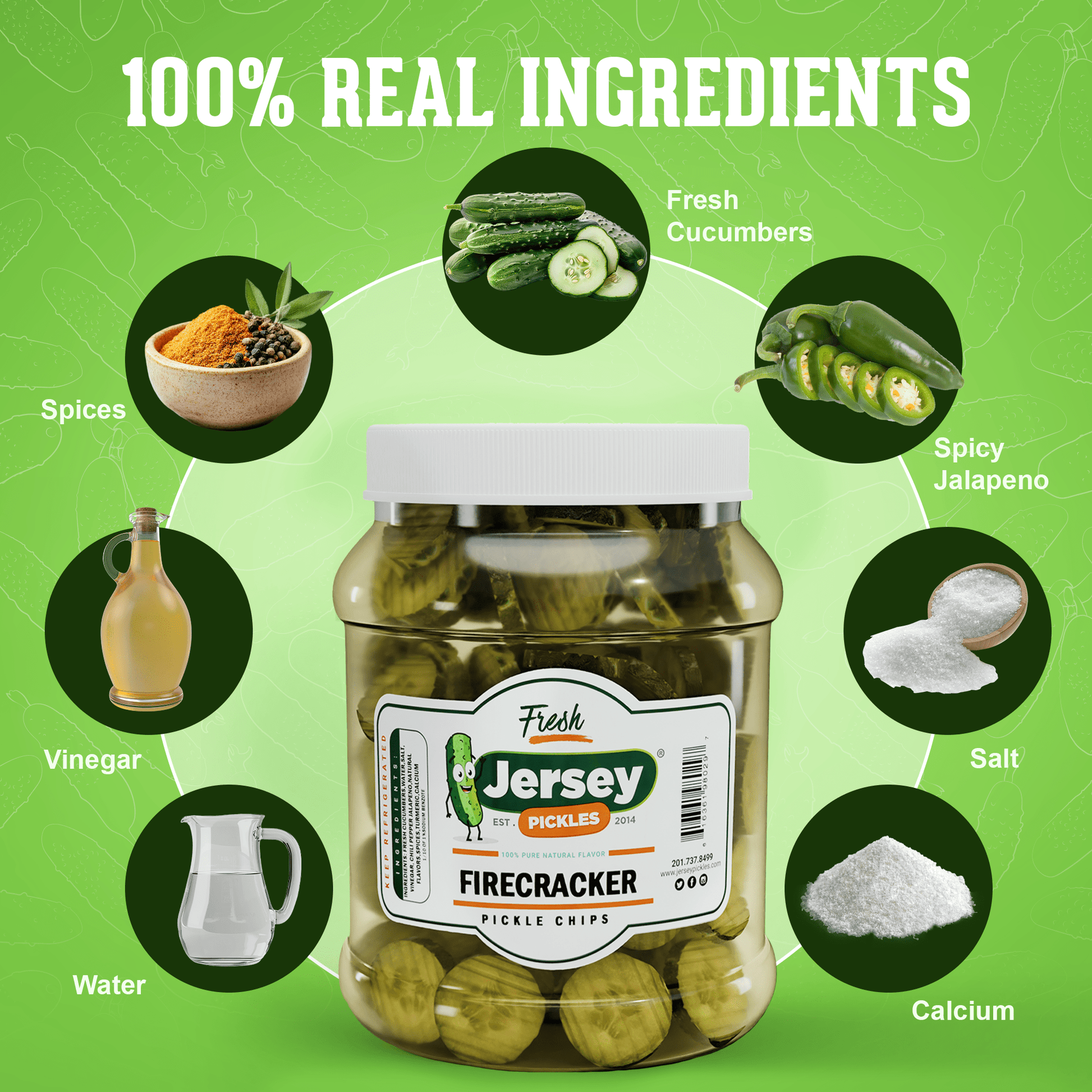 Jersey Pickles Firecracker: Mild Hot Pickle Chips - Angler's Pro Tackle & Outdoors