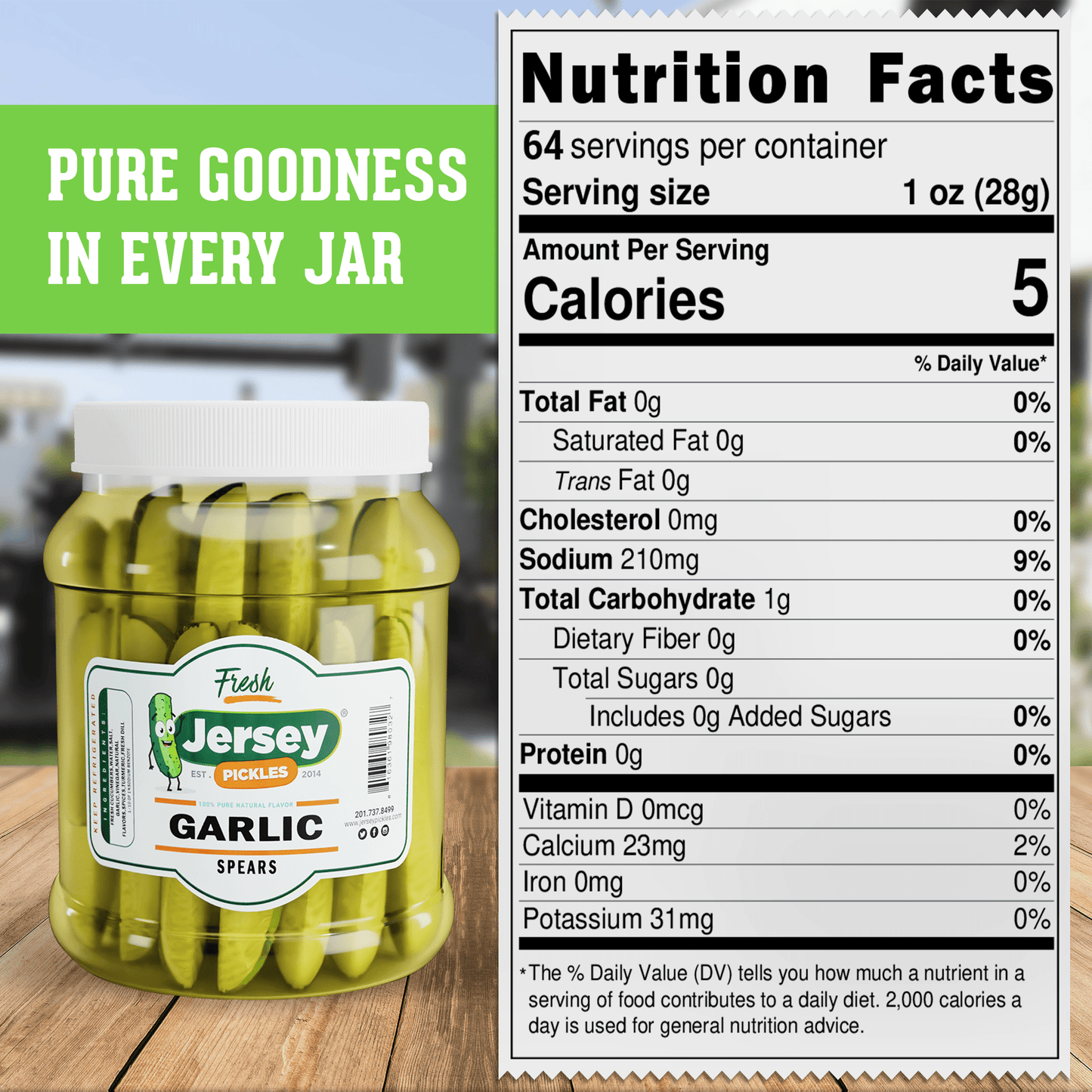 Jersey Pickles Fresh Garlic Dill Pickle Spears - Angler's Pro Tackle & Outdoors