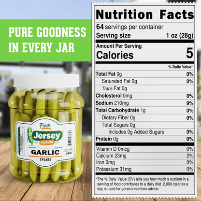 Jersey Pickles Fresh Garlic Dill Pickle Spears - Angler's Pro Tackle & Outdoors