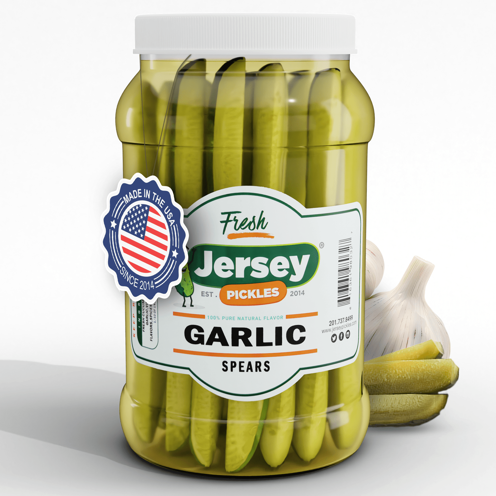 Jersey Pickles Fresh Garlic Dill Pickle Spears - Angler's Pro Tackle & Outdoors