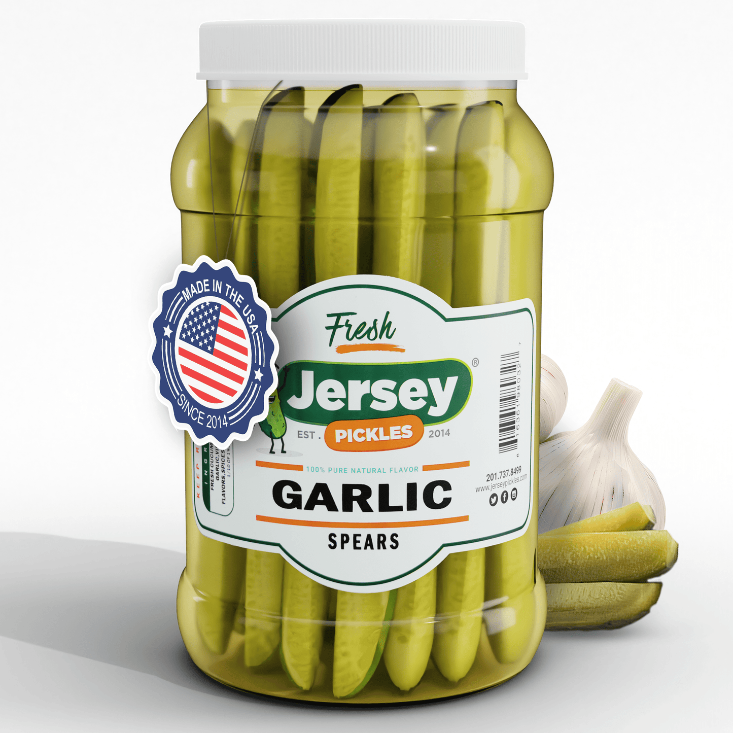 Jersey Pickles Fresh Garlic Dill Pickle Spears - Angler's Pro Tackle & Outdoors