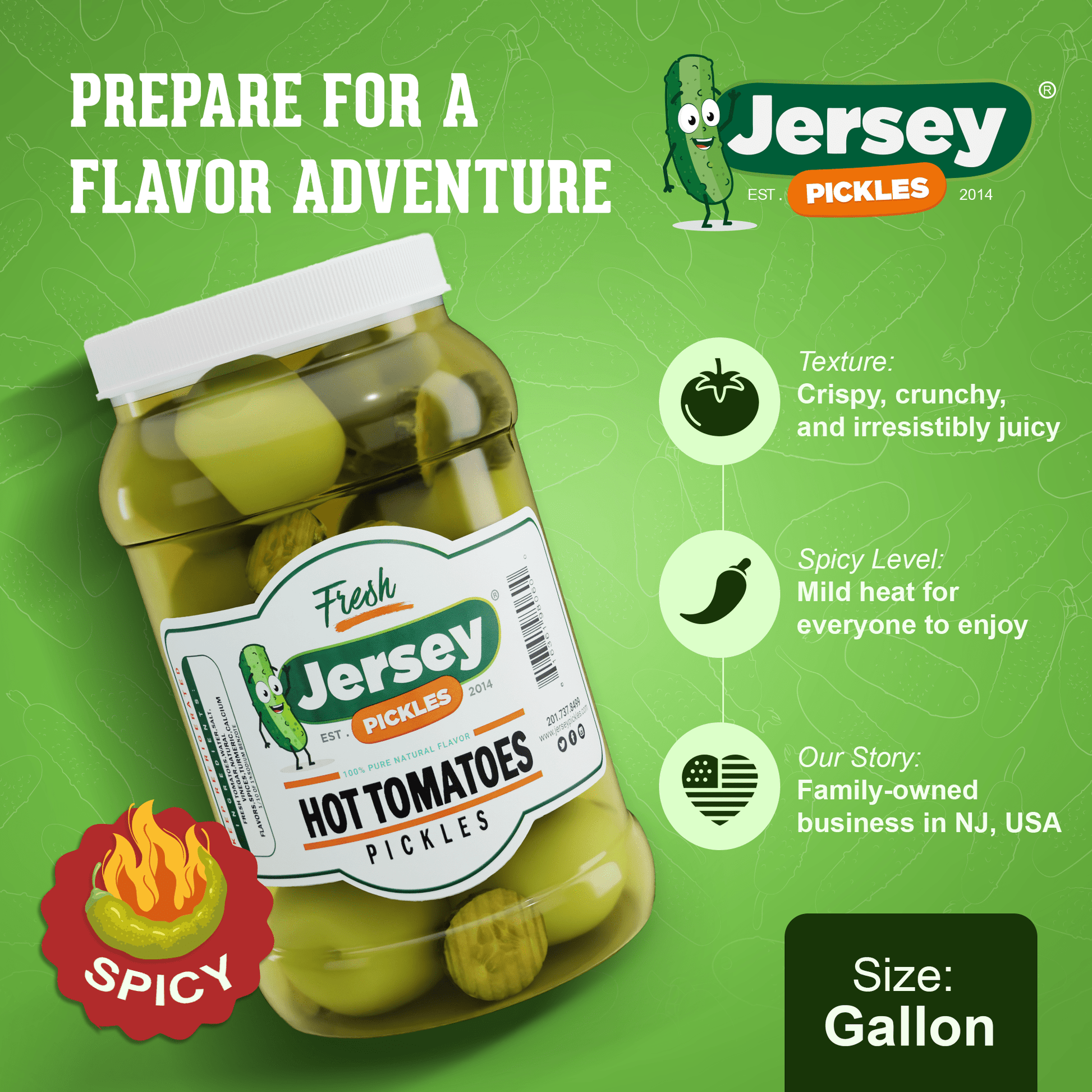 Jersey Pickles Hot Pickled Green Tomatoes - Angler's Pro Tackle & Outdoors